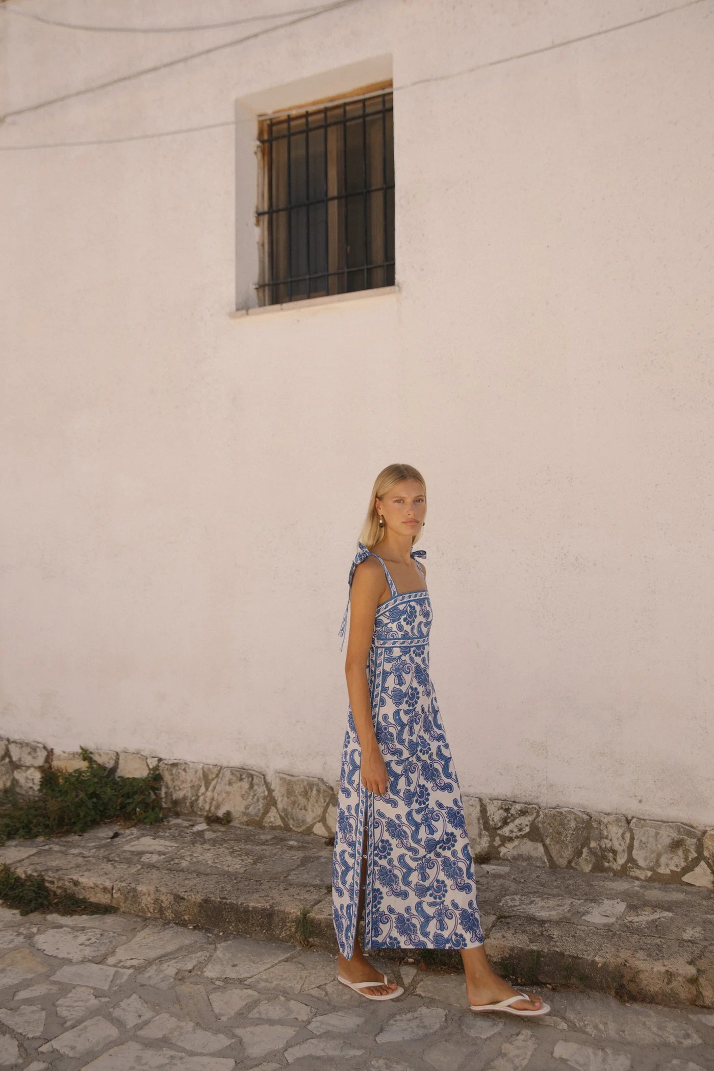 Tali Dress Brocade Azul 0