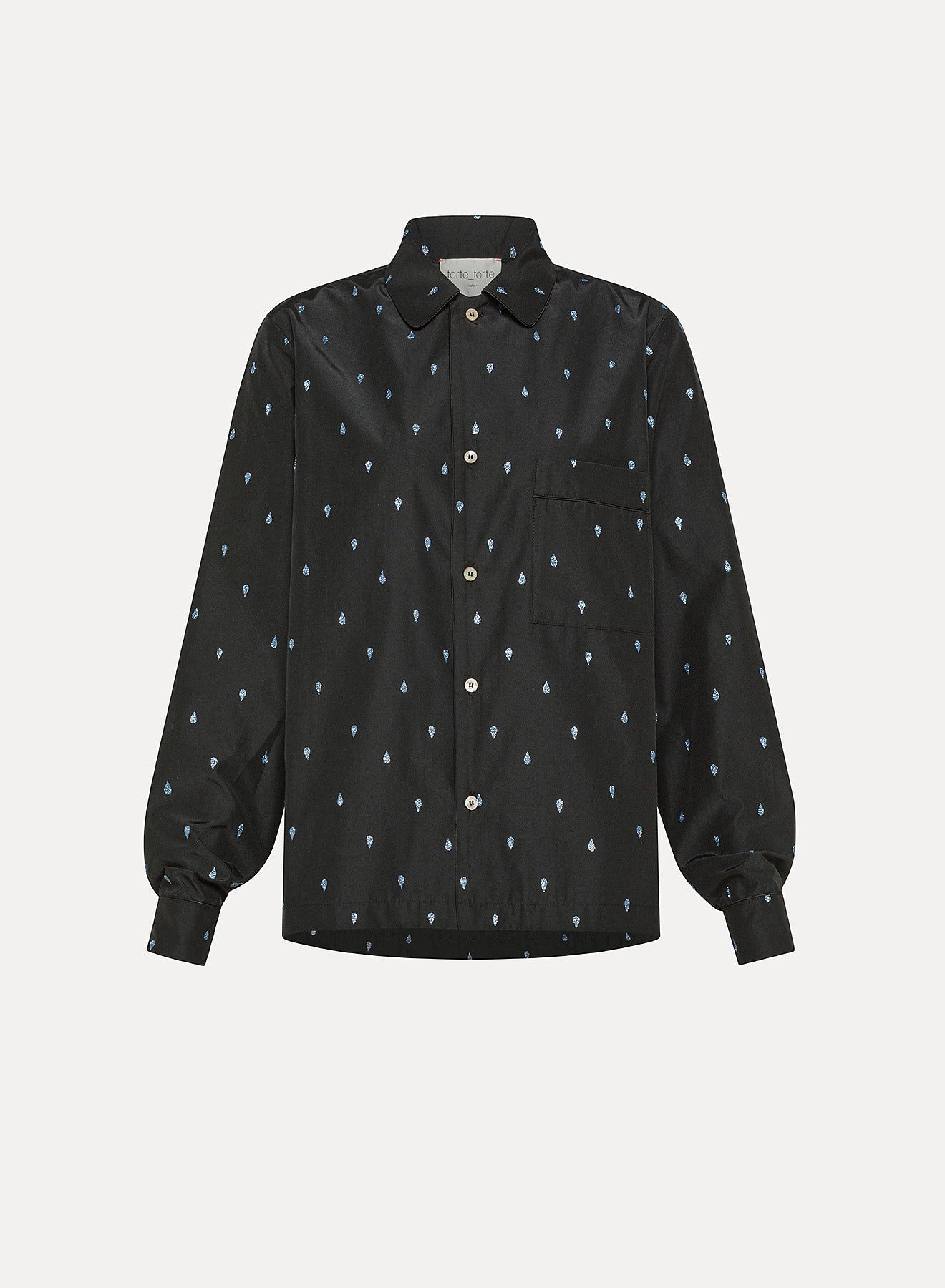 glitter taffetas pajama shirt