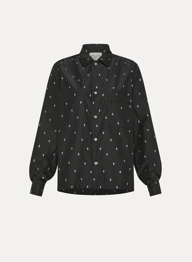 glitter taffetas pajama shirt