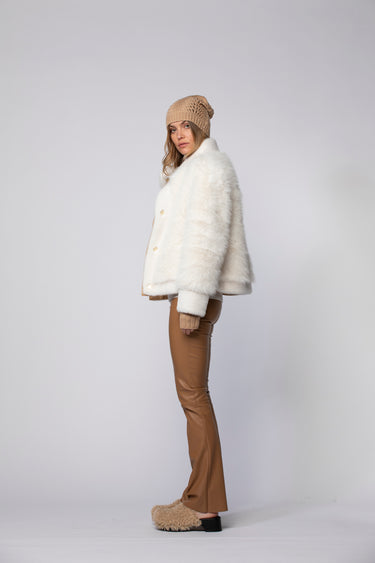 LEGGING EVASE EN CUIR STRETCH