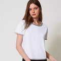 Twinset Bejewled White Top