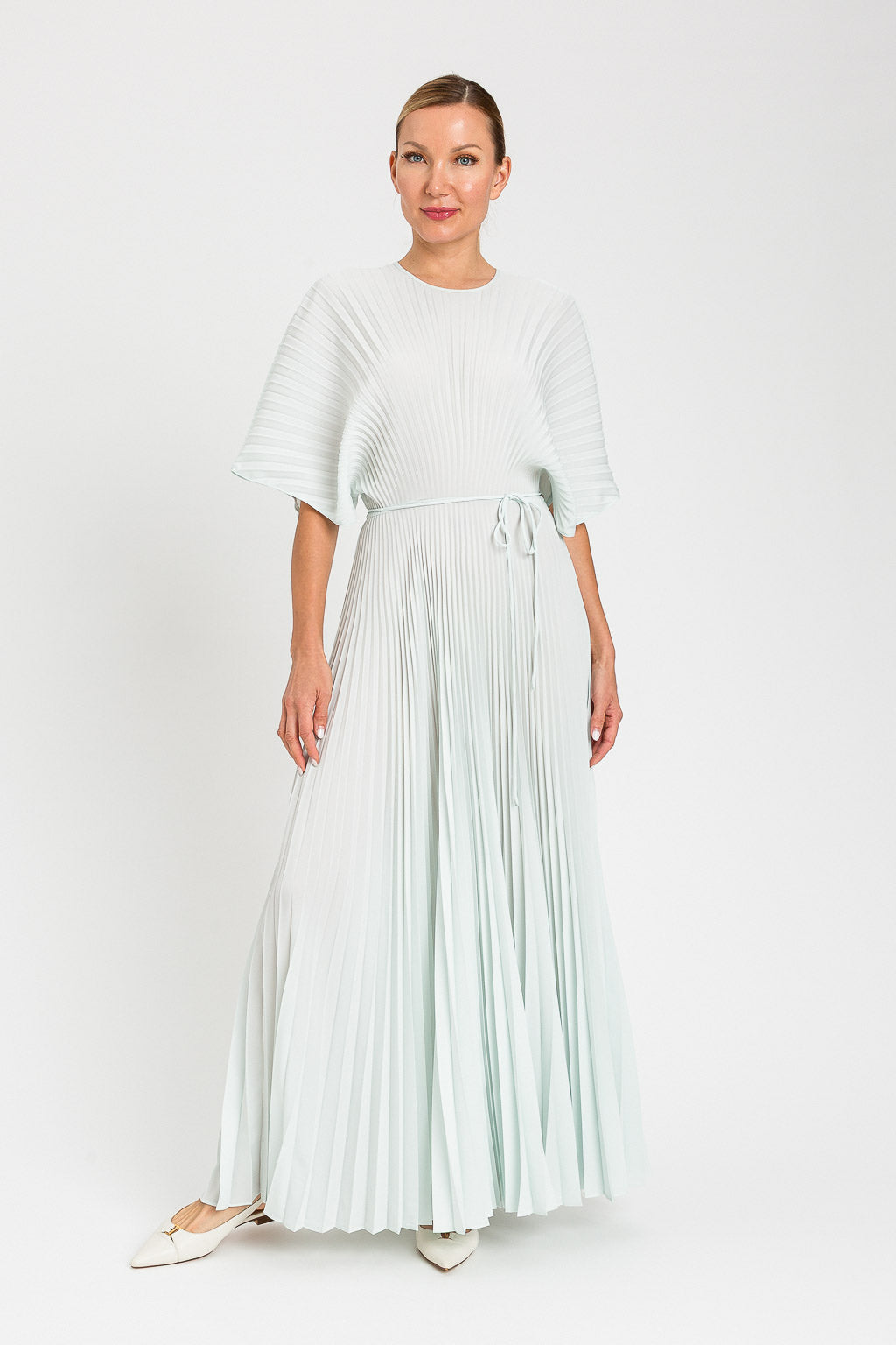 The Celeste Pleated Midi Dress
