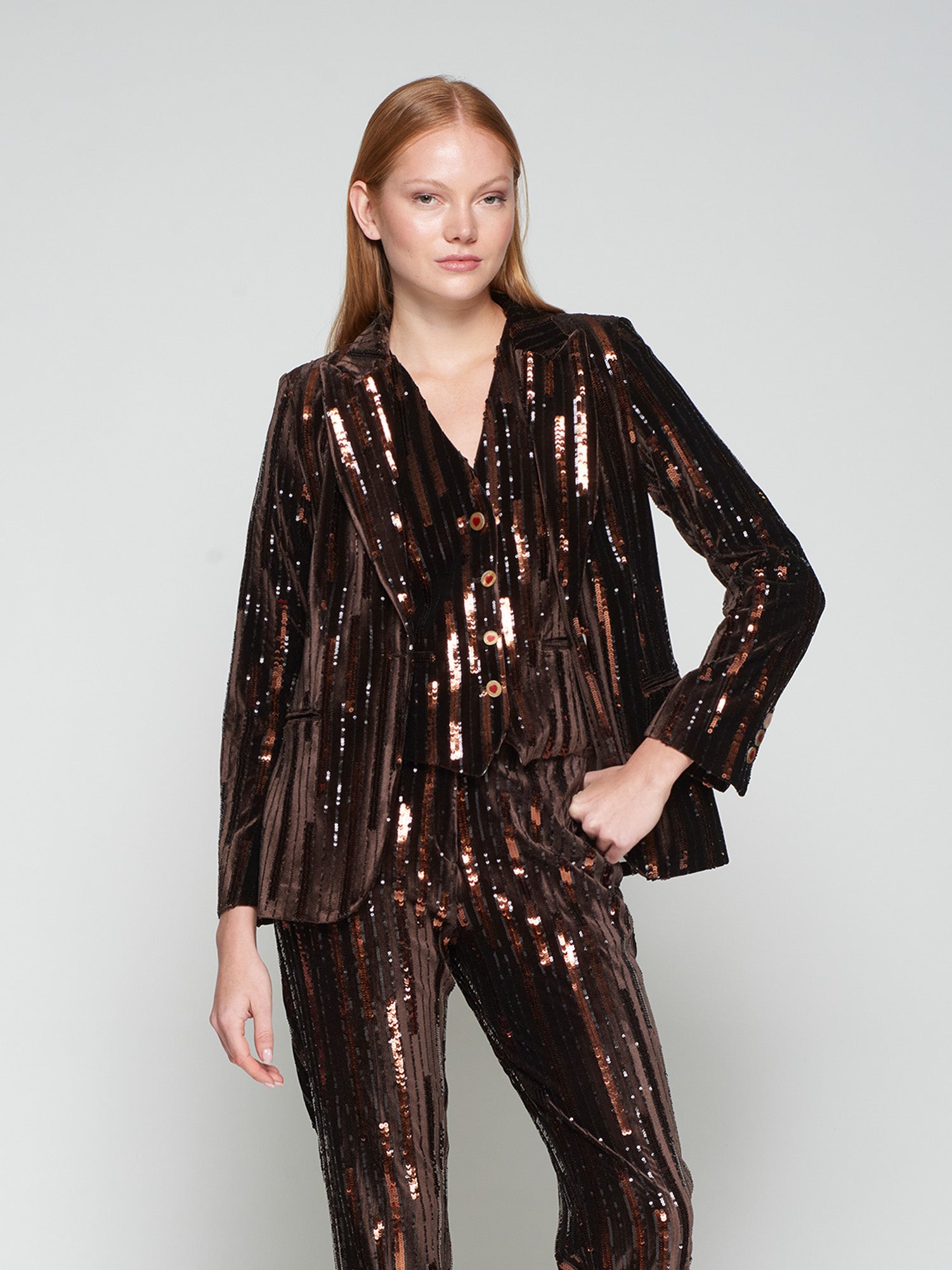 The Heather Velvet Sparkler Blazer