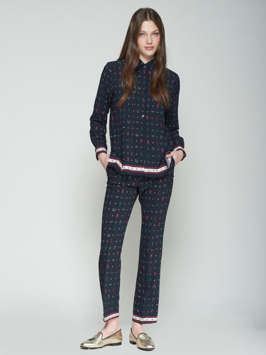 The Equestrian Print Top
