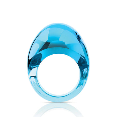 Cabochon Light Blue Ring