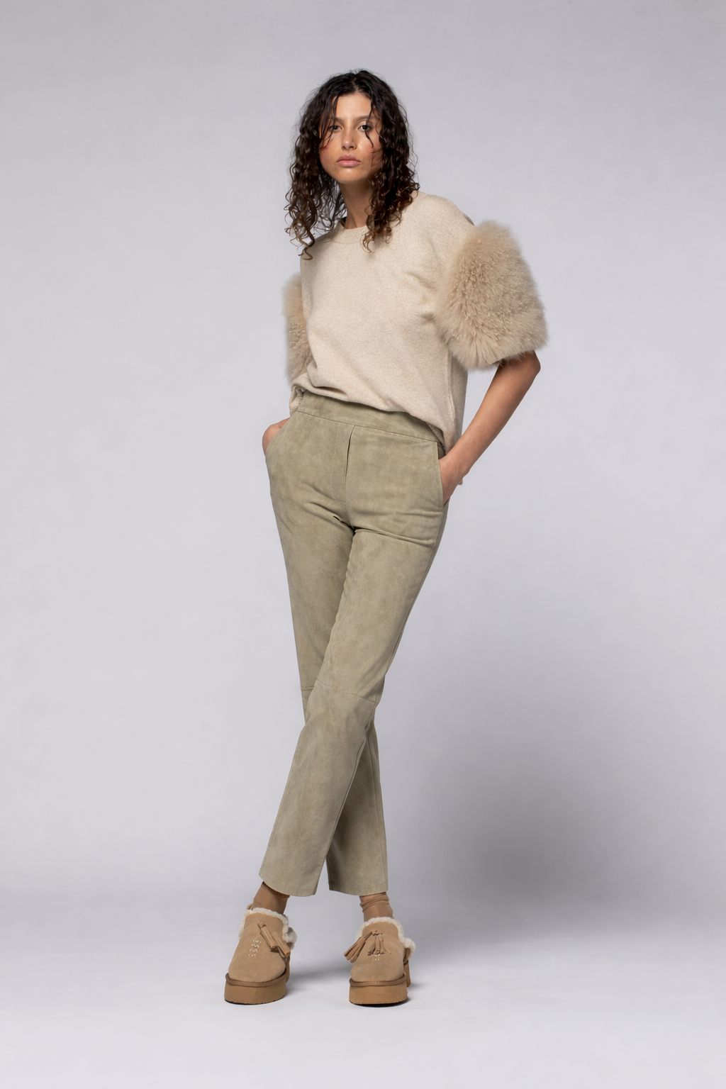 Max & Moi Babin Suede Trouser