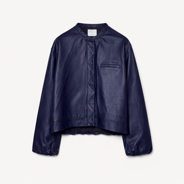 nappa leather bomber jacket