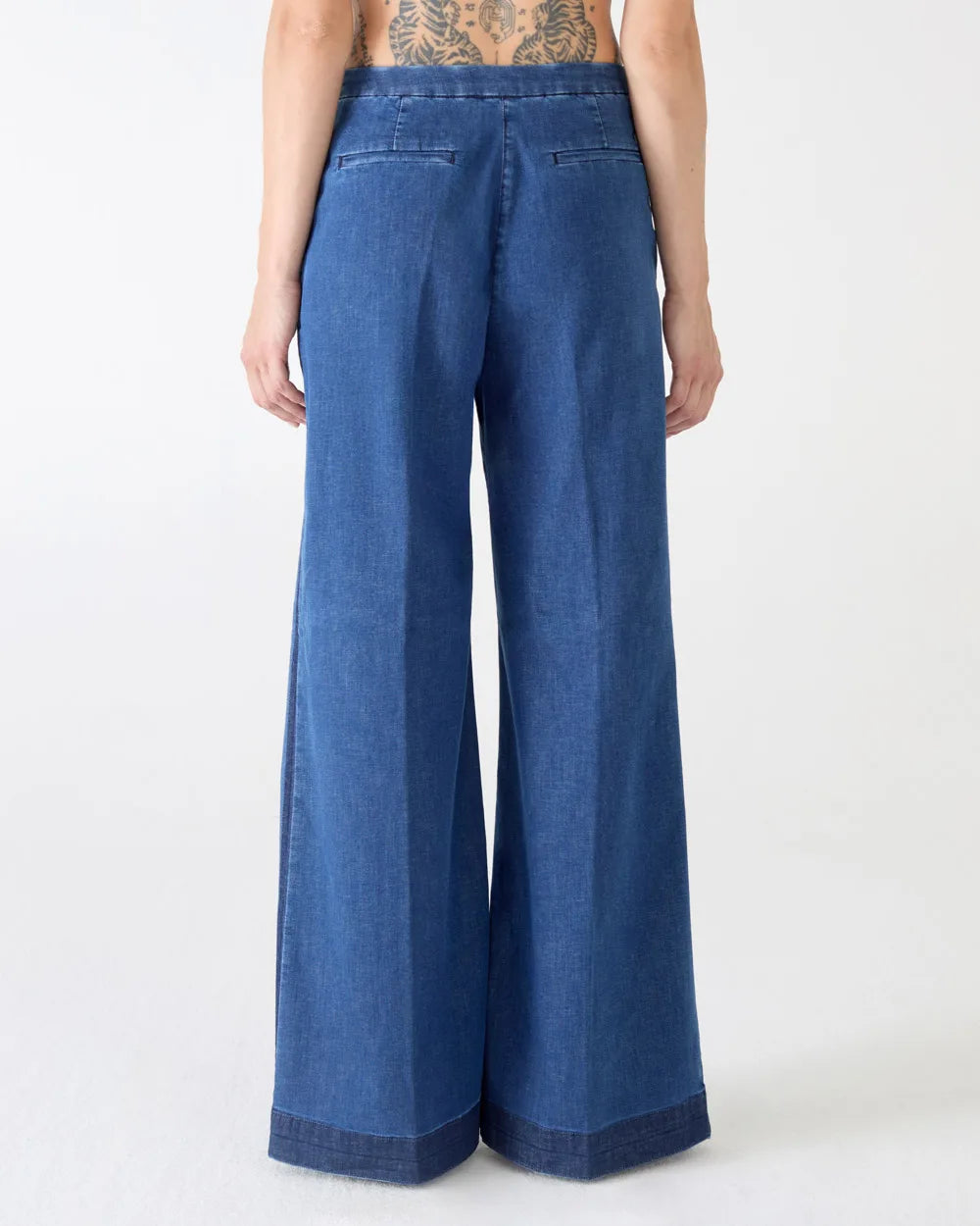 Jeans Flaire Smocking Denim Stretch