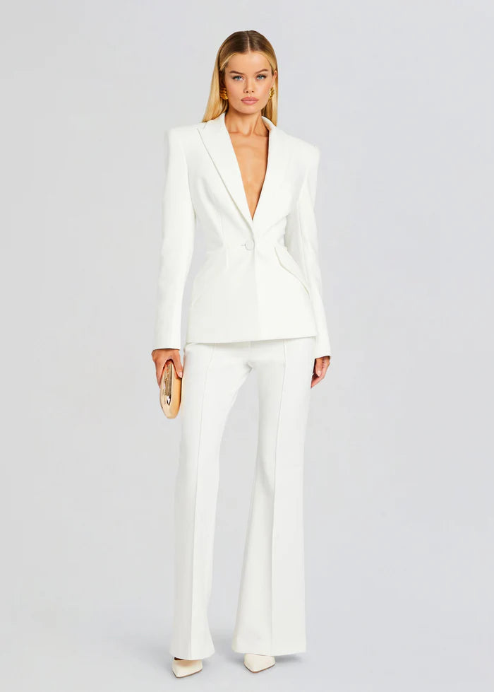 Lizzy Low Rise Trouser in White