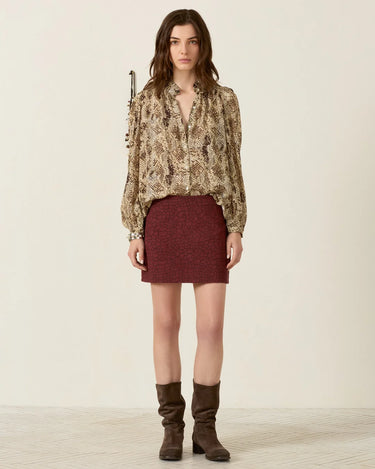 Annabel Lemon Snakeskin Shirt