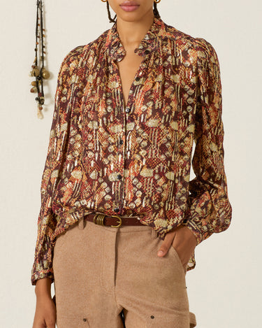 Annabel Topaz Snakeskin Shirt