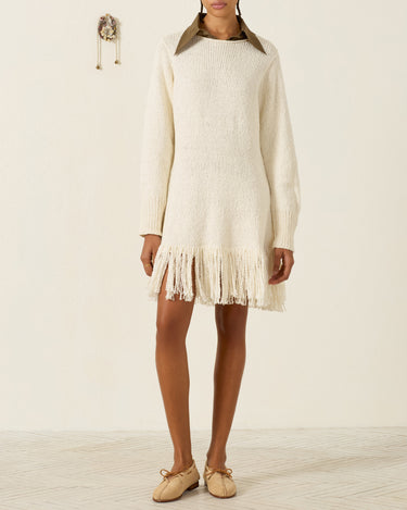 Renny Bone Fringe Dress