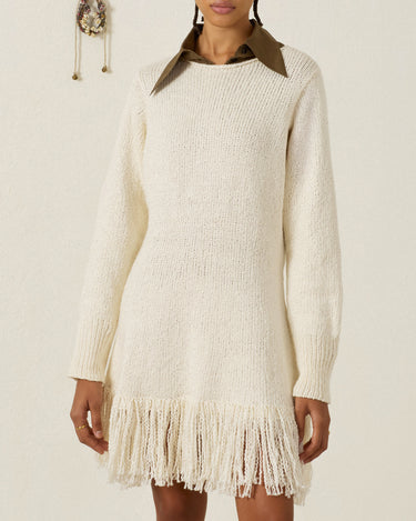 Renny Bone Fringe Dress