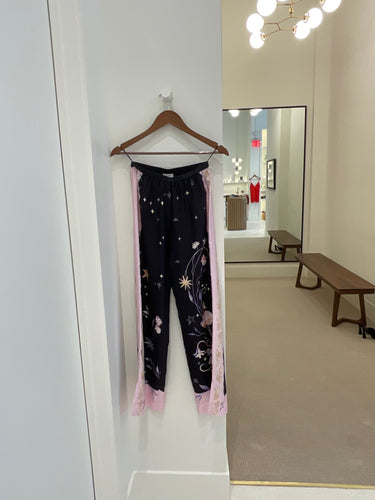 forte_forte “deliverance” print twill stretch trousers