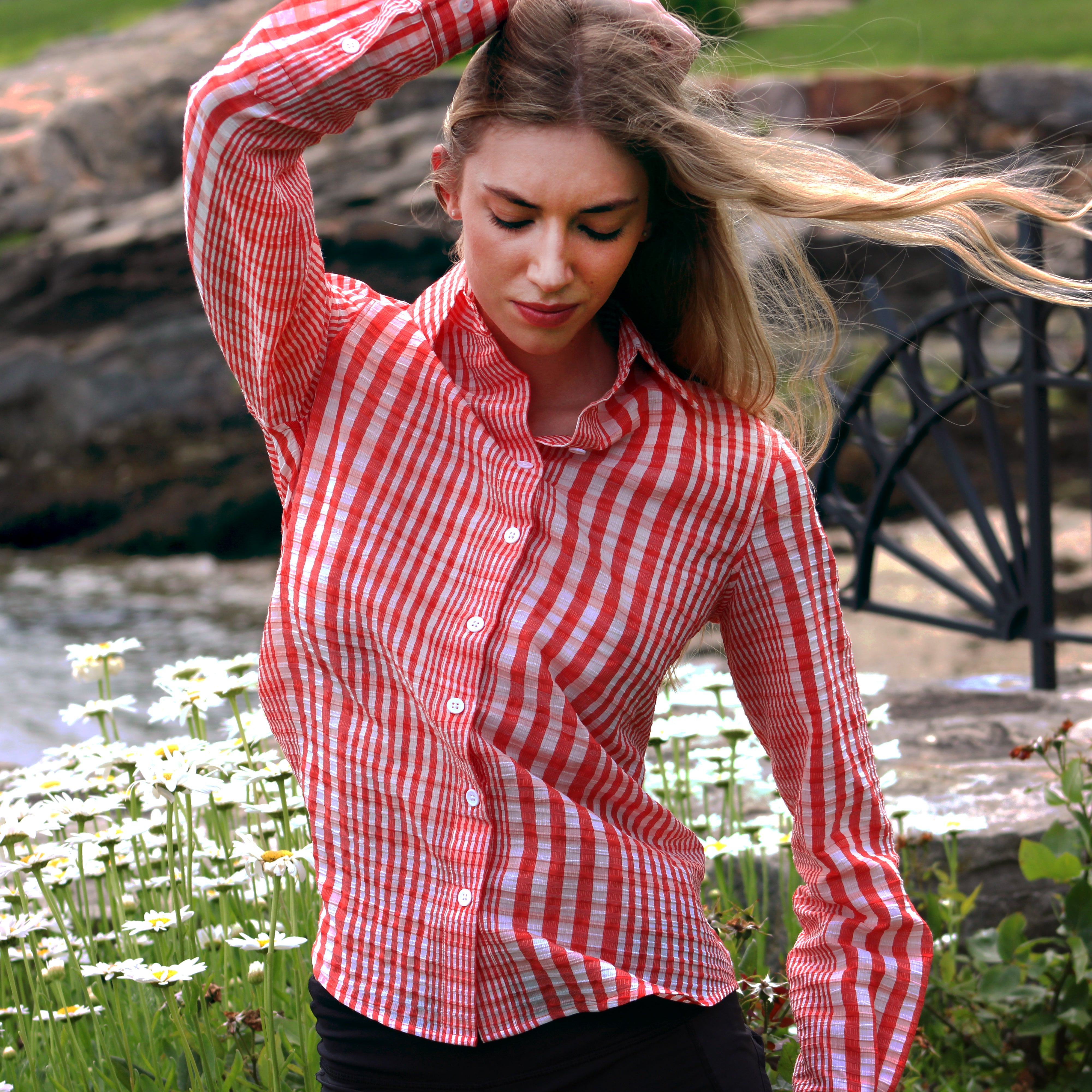 Soleil Stripe Button Down