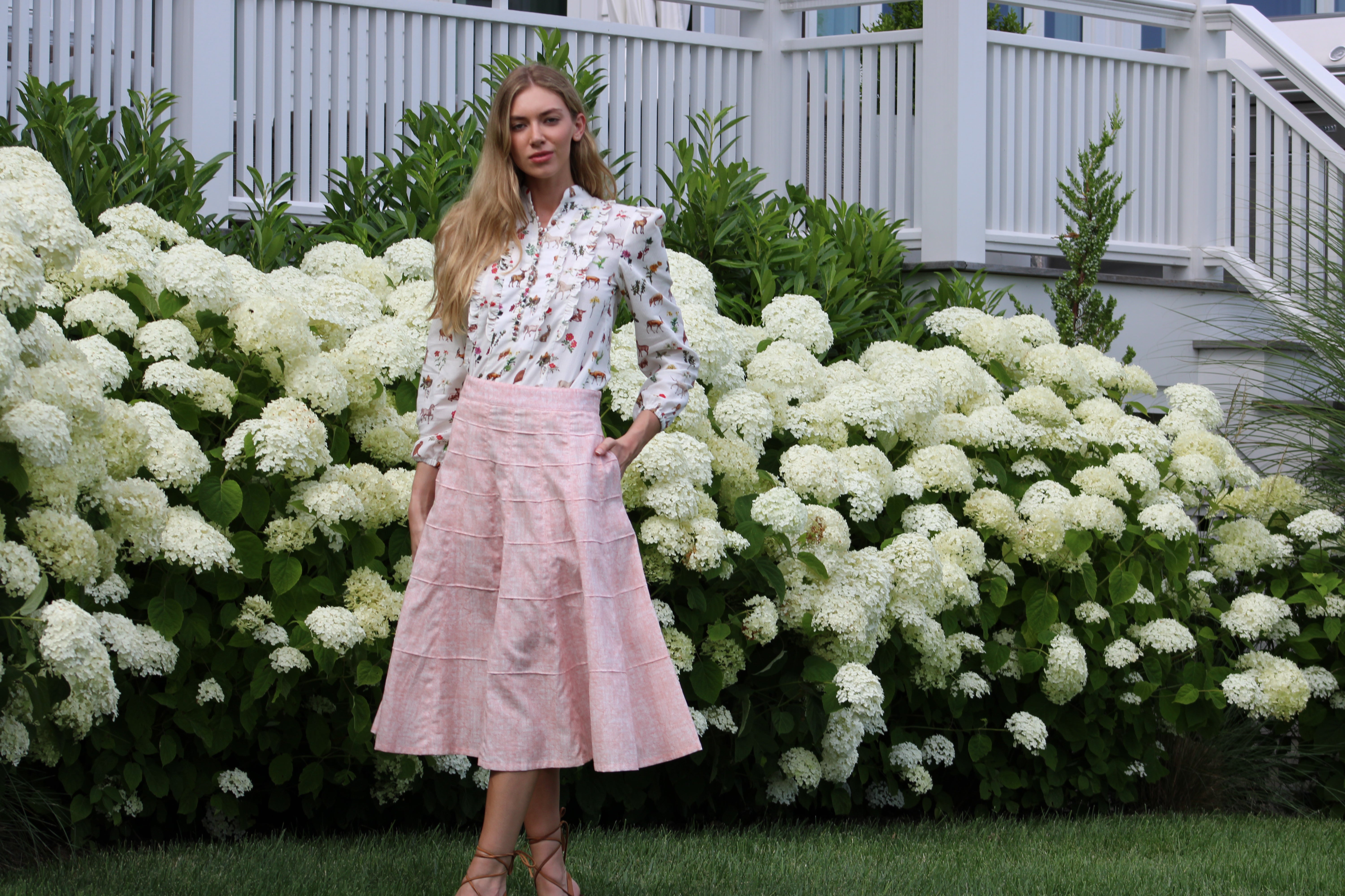 Pink Linen Lady Skirt