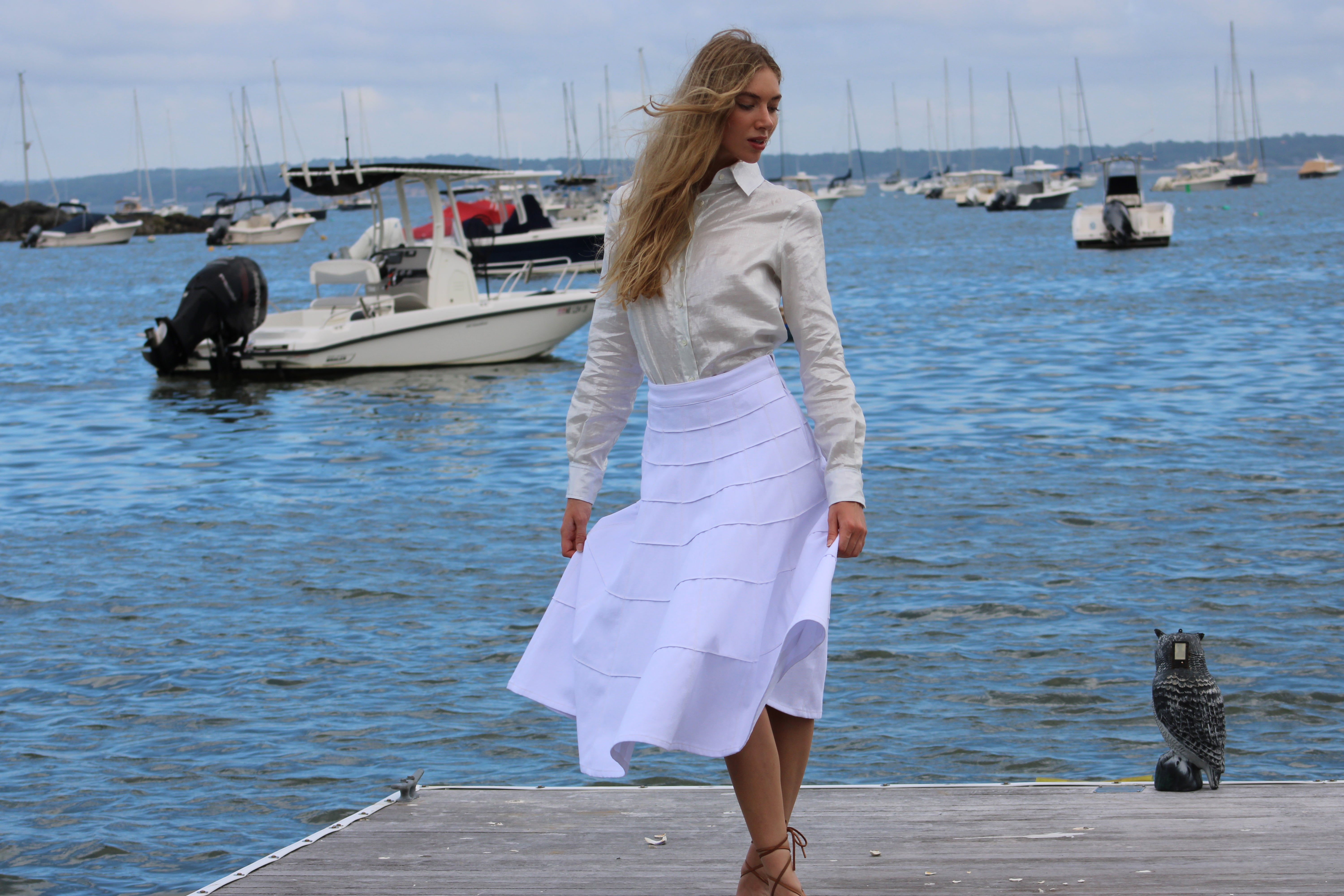 Silver Sheen Linen Button Down