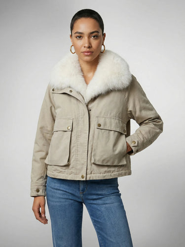 BOMBER AVEC COL EN RENARD