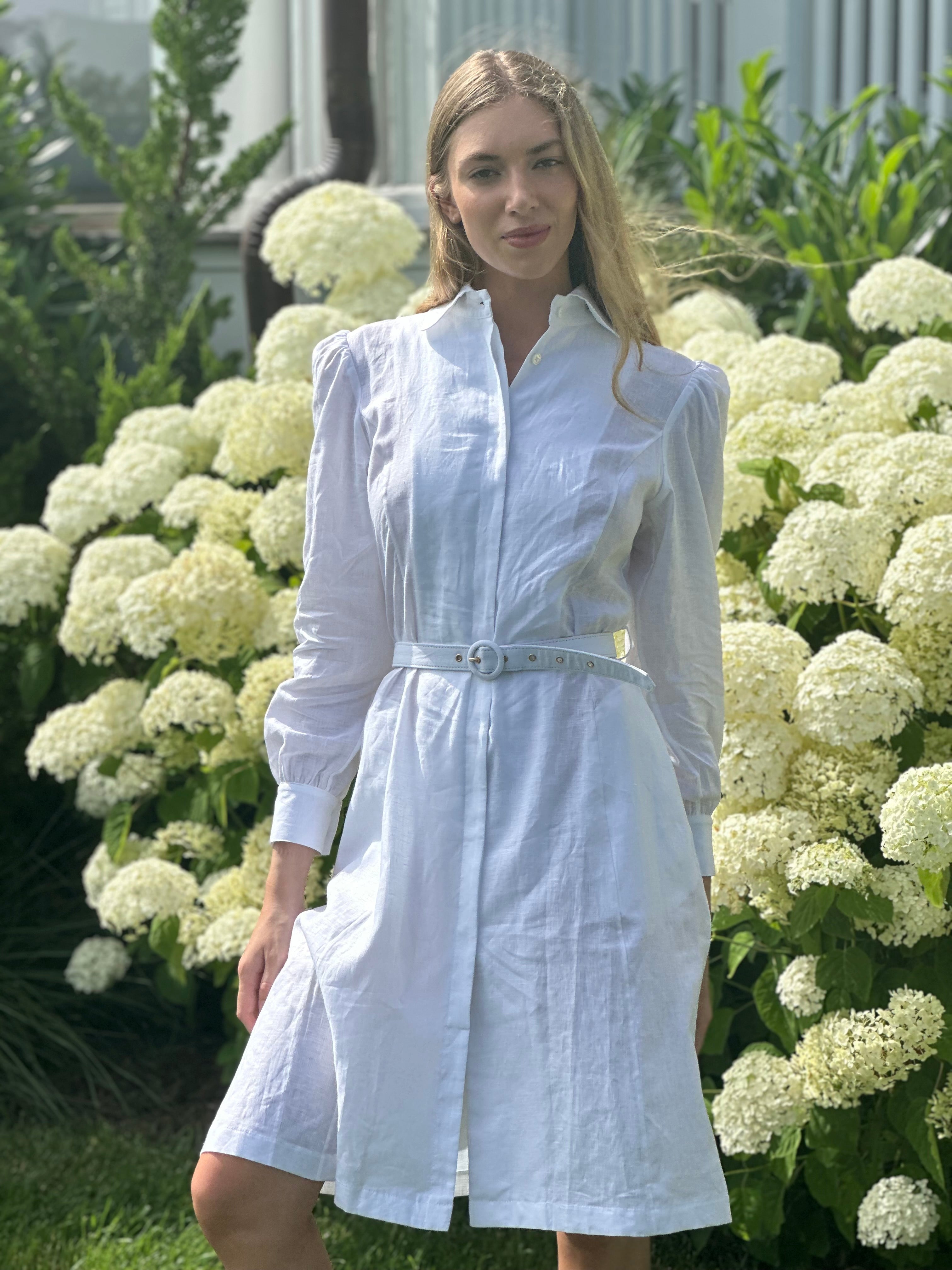 White Linen Dress