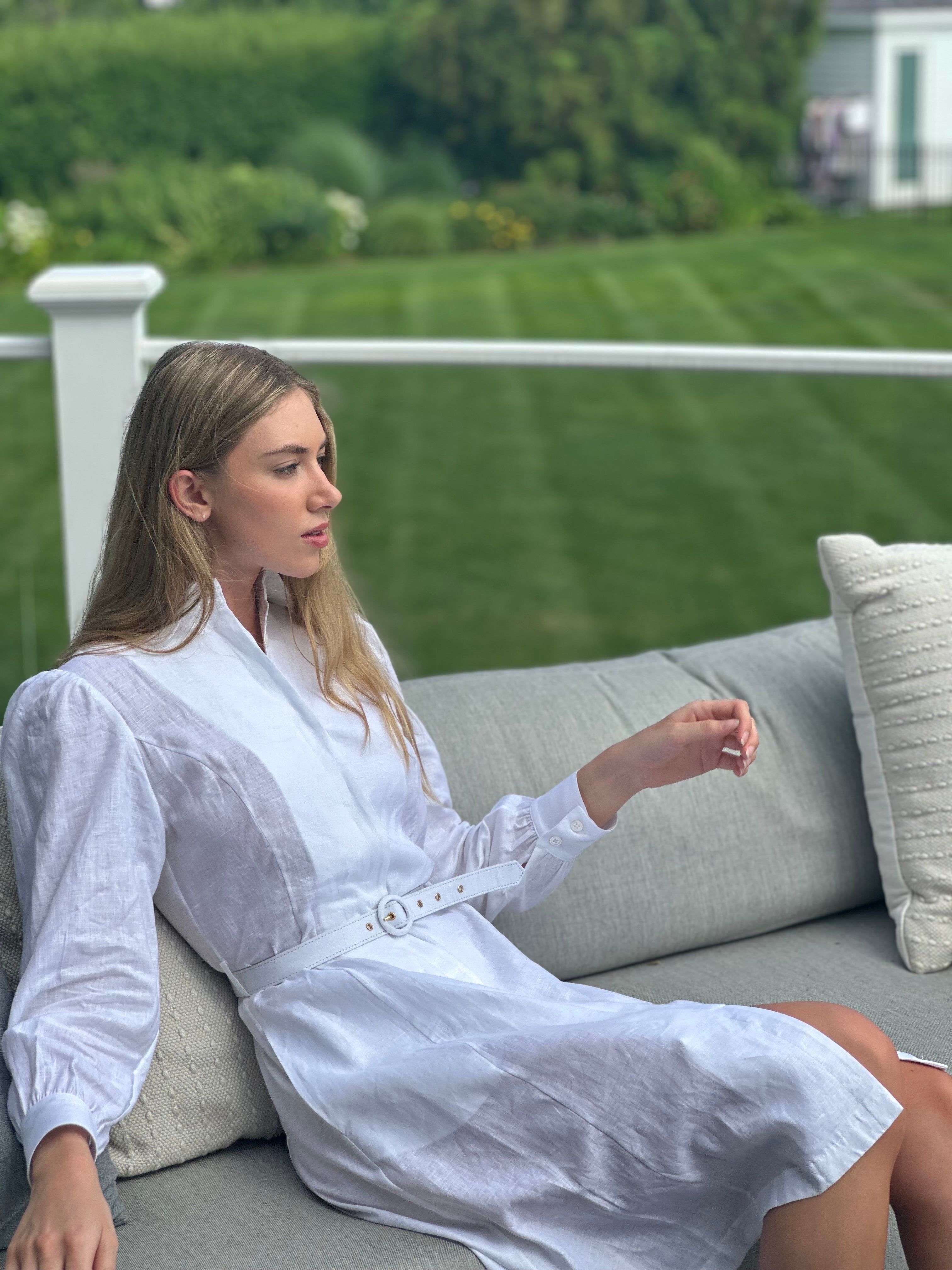 White Linen Dress