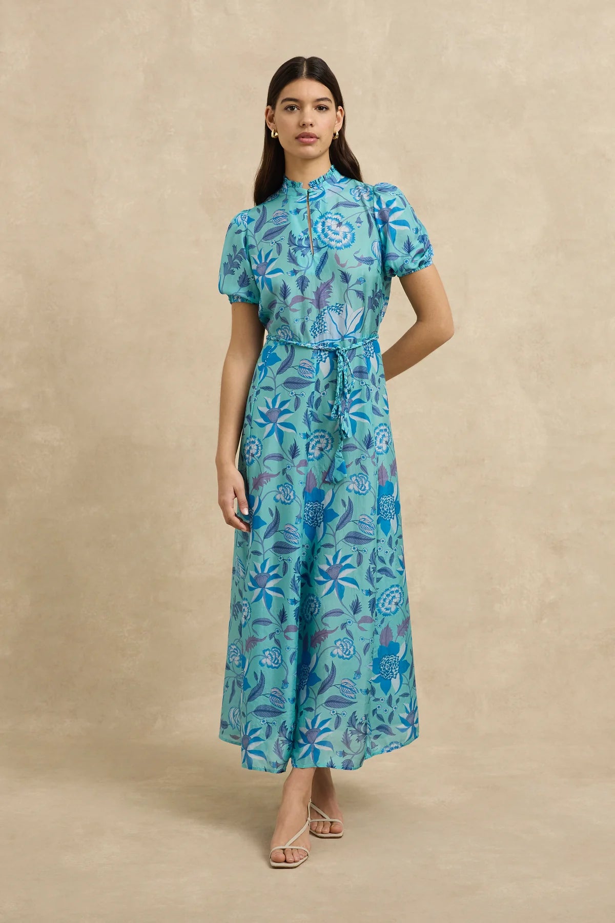 Oceanus Dress in Shellflower Blue