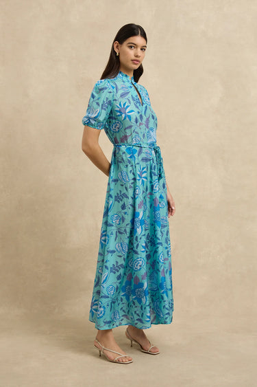 Oceanus Dress in Shellflower Blue 1