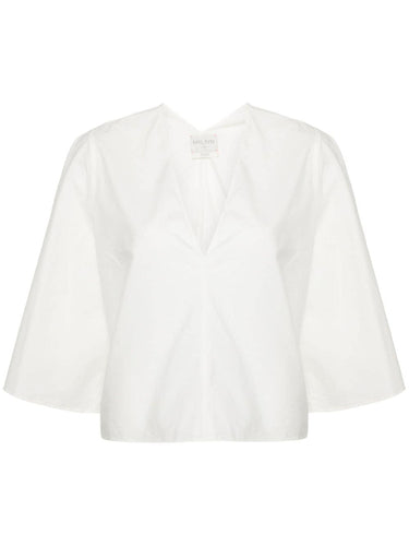 forte_forte BCI Cotton Popline V Neck Top