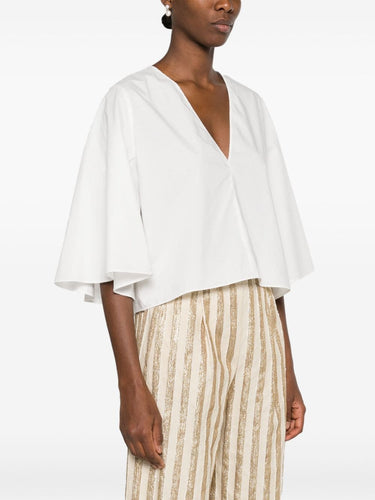 forte_forte BCI Cotton Popline V Neck Top