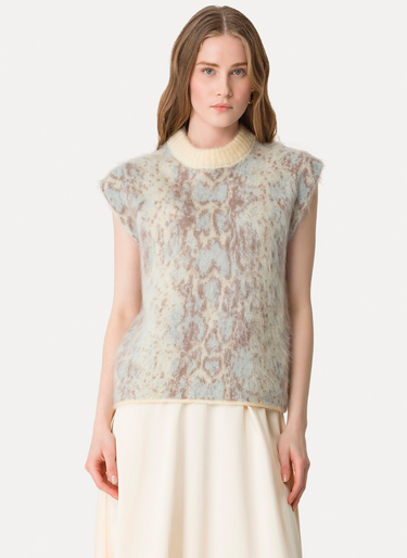 plumes de python alpaca jacquard vest