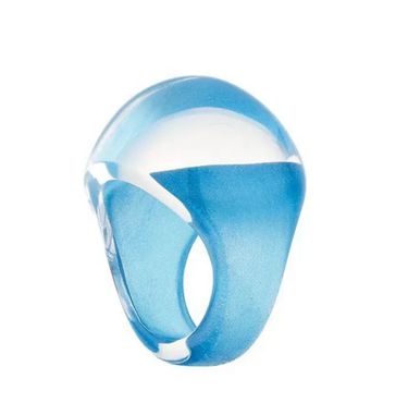 Cabochon Patina Blue Ring
