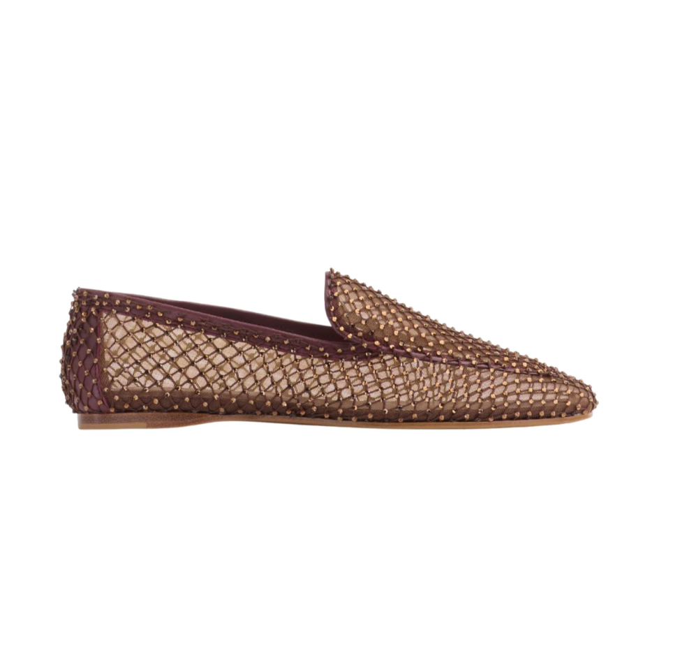 strass mesh loafer