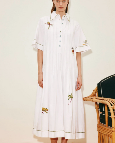 Camelia Embellished Shirtdress