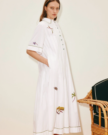 Camelia Embellished Shirtdress