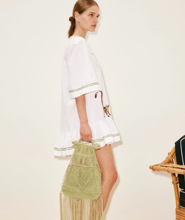 Camelia Embellished Shirtdress