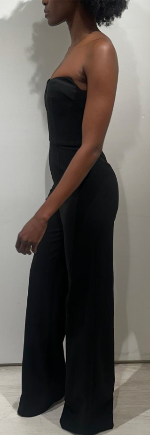 Evening Jumpsuit with Sweetheart Neckline