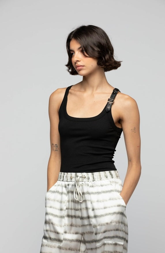 Debardeur Avec Boucle en Cuir