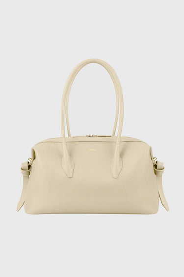 Brioche Duffle Pebble Grained Leather in Angora