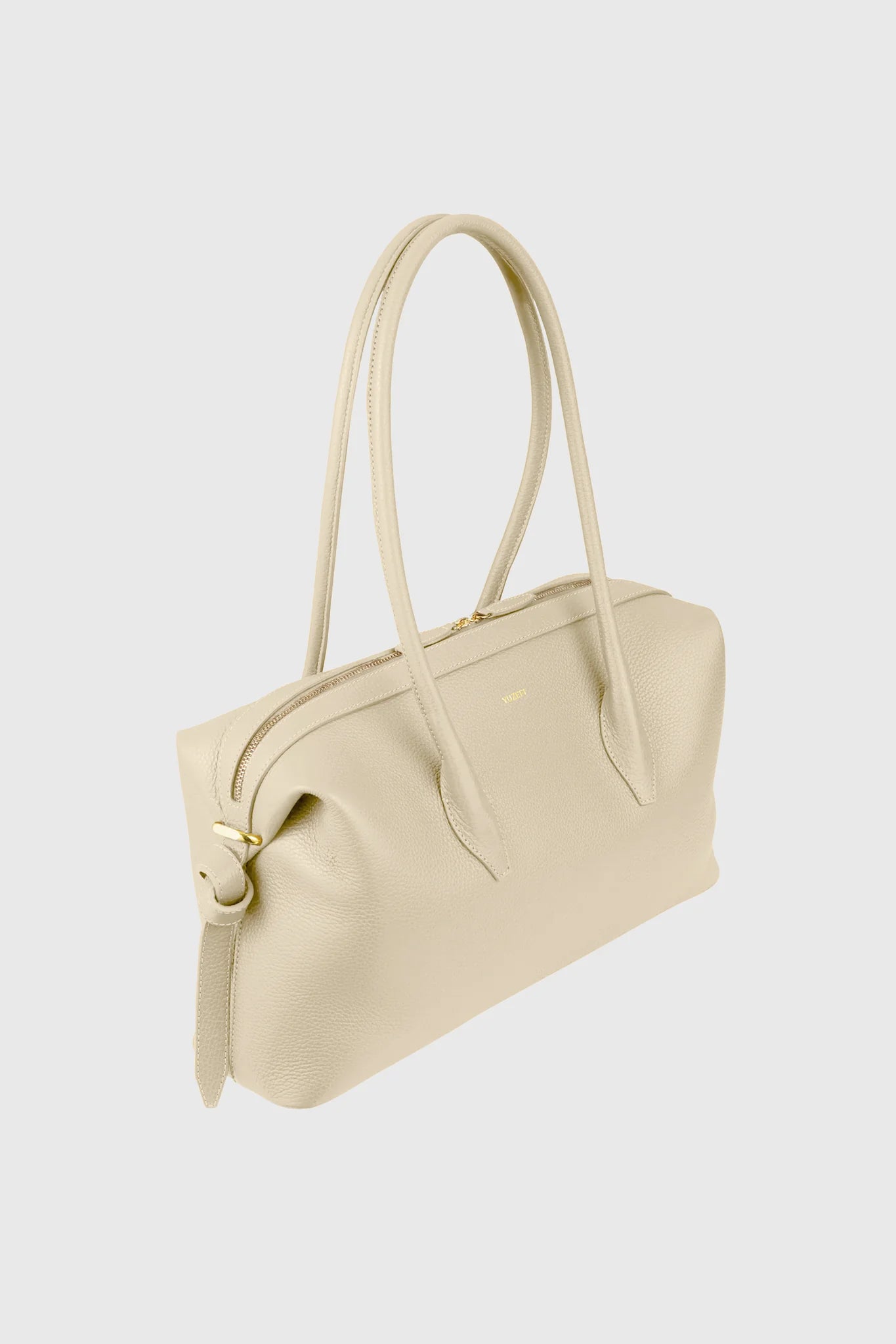 Brioche Duffle Pebble Grained Leather in Angora
