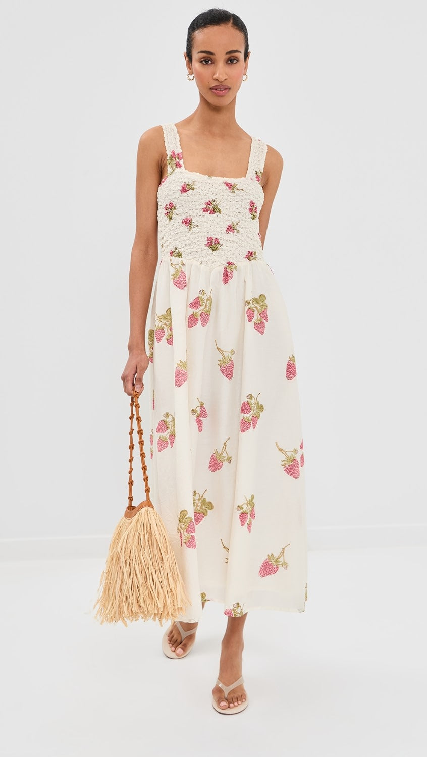 Kay Strawberry Dot Dress