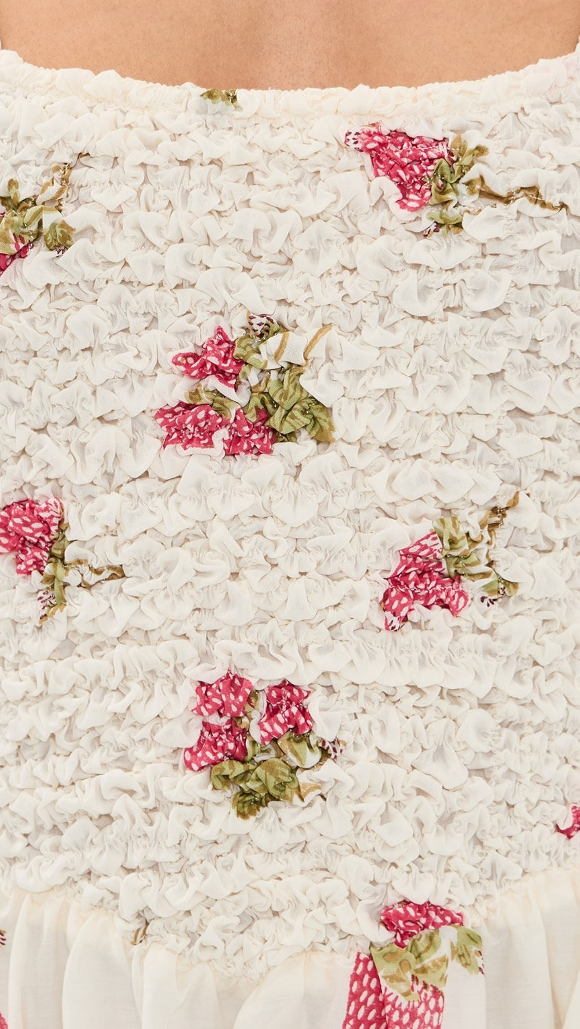 Kay Strawberry Dot Dress