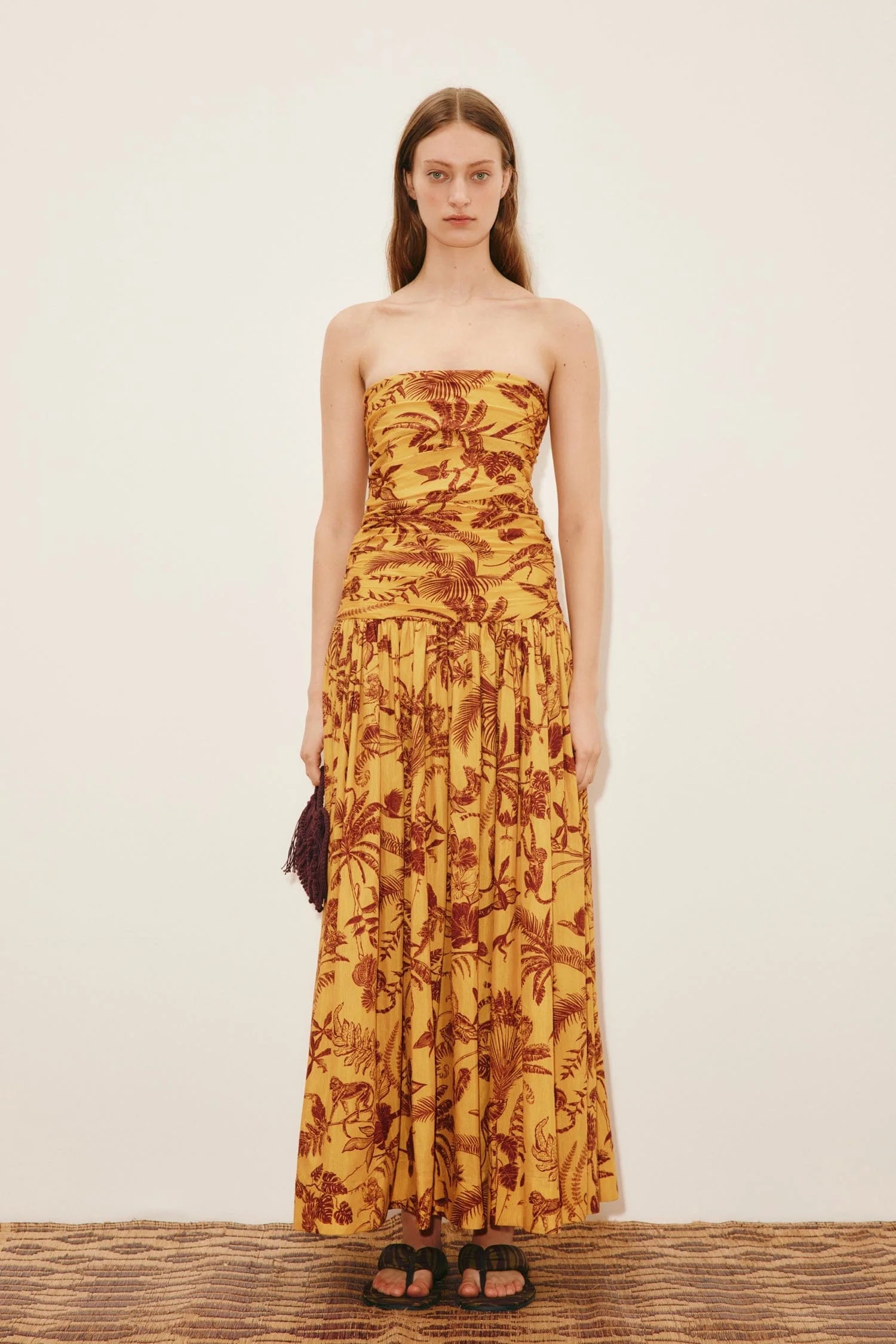 Banana Blossom Ruched Gown