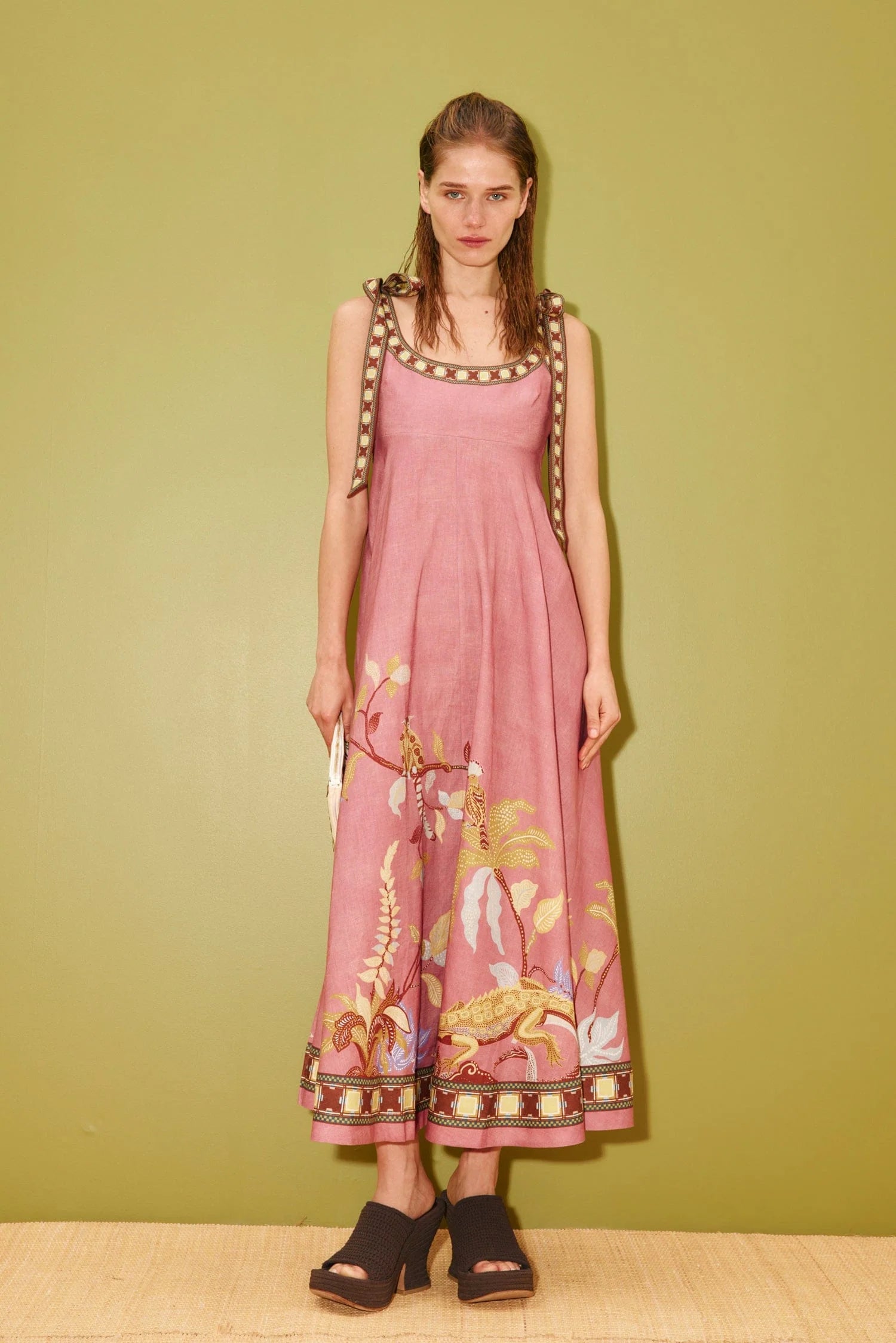 zuri dress Reflections Textile design by artist Zuri Ballet Sundress, Rose /