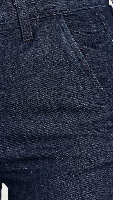 Denim trouser indigo linen
