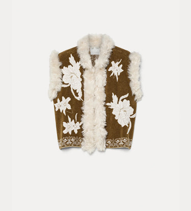 The Lotus Chenille Jacquard Vest