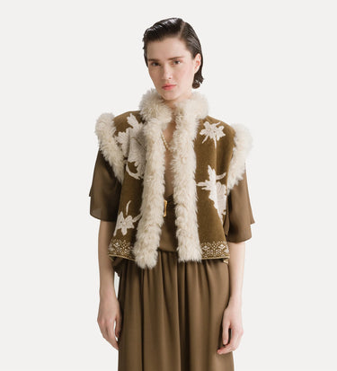 The Lotus Chenille Jacquard Vest