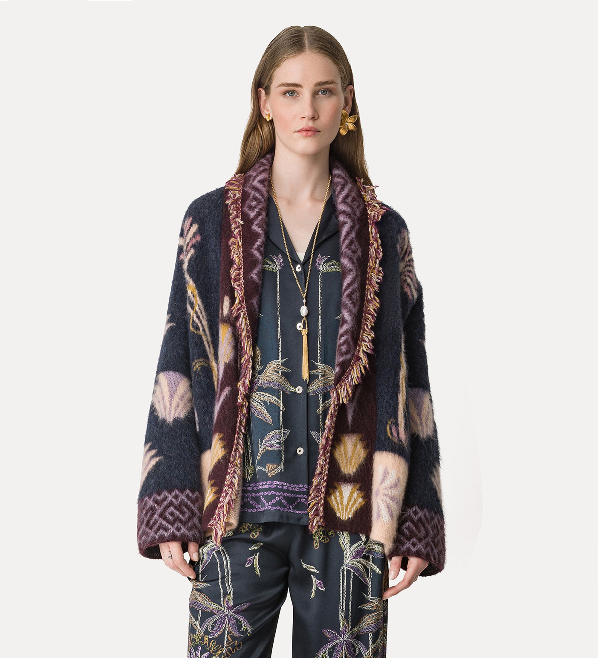 Longline Cardigan in Baby Alpaca Wool