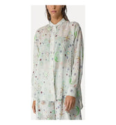 forte_forte "Love Alchemy" Print Co/Se Voile Oversized Shirt