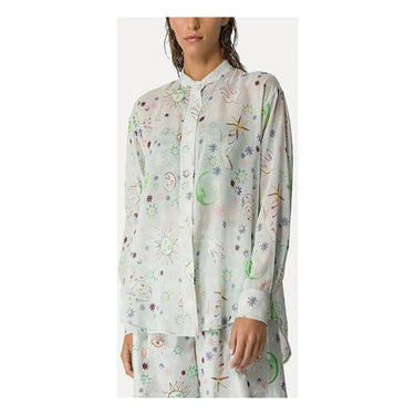 forte_forte "Love Alchemy" Print Co/Se Voile Oversized Shirt