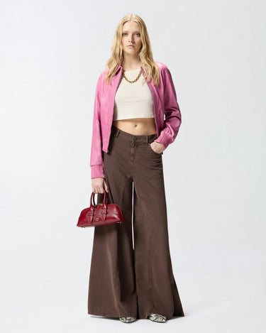 Bomber jacket in vintage leather