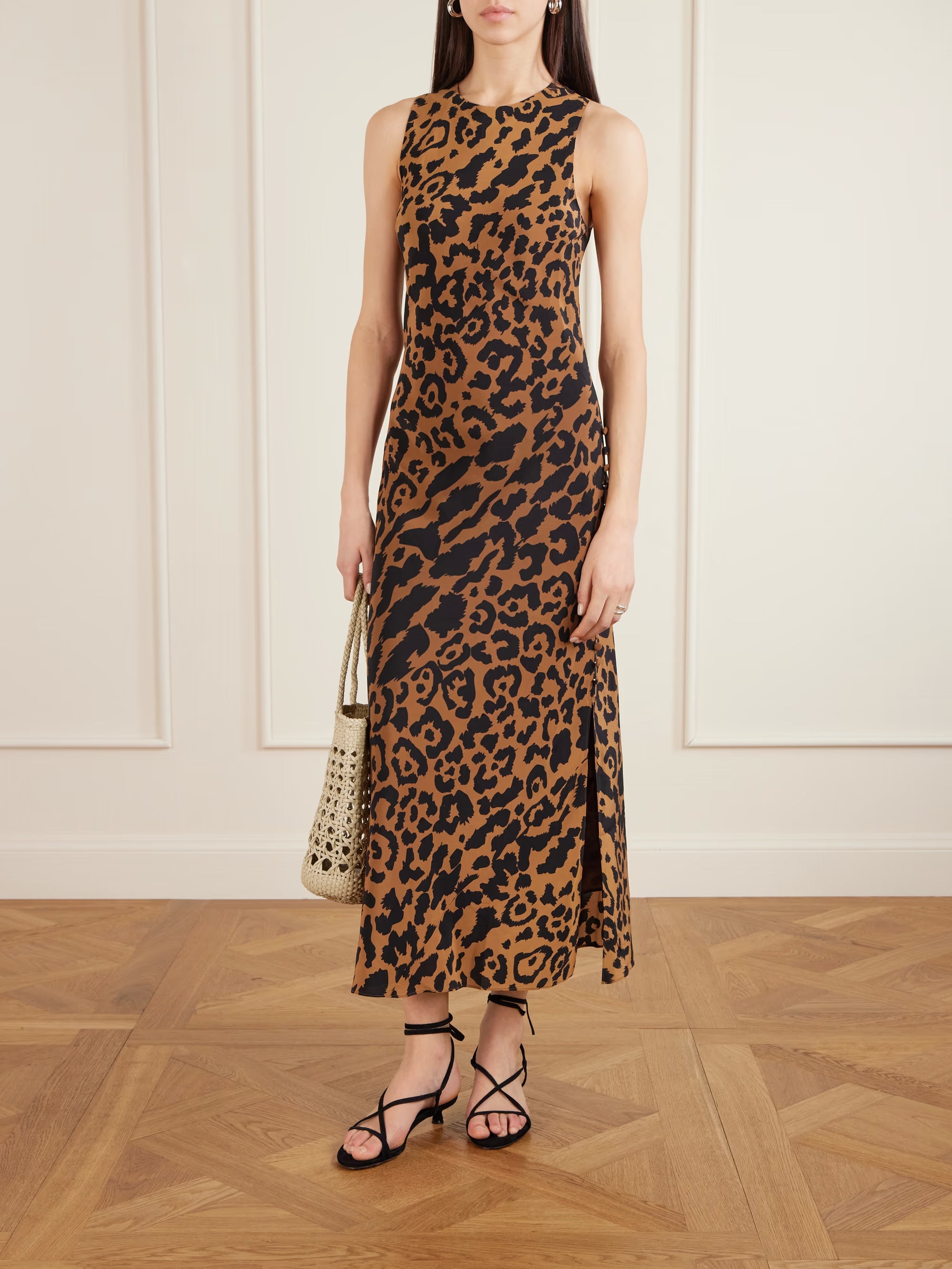 Adelaide Leopard Silk Dress